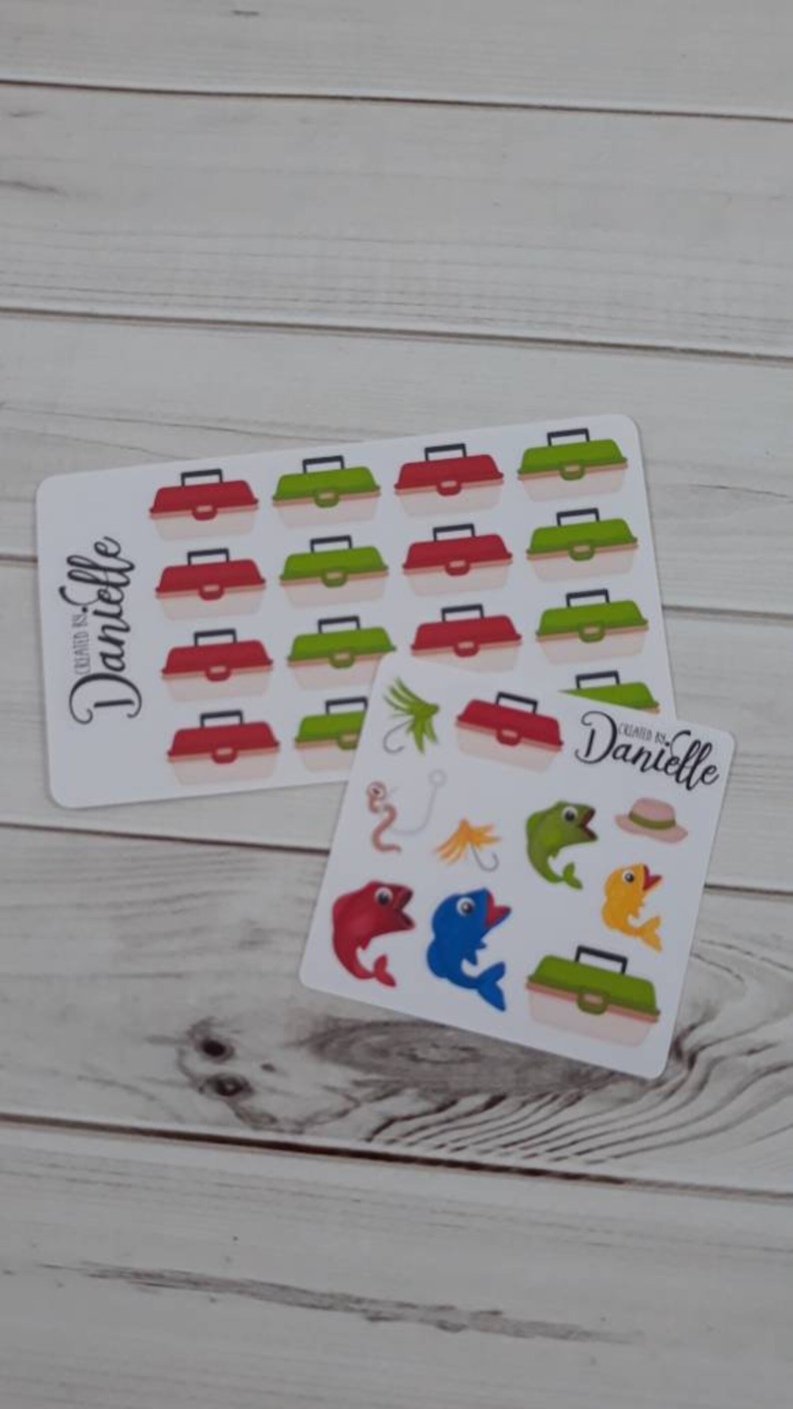 Tackle Box Planner Stickers Fishing Tackle Box Stickers Etsy