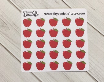 Apple Stickers, Apple Picking Stickers, Fruit Stickers, Teacher Planner Stickers, Decorative Icon Sticker, Envelope Stickers, set of 25