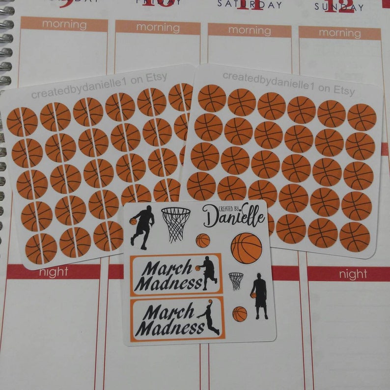 Sports Stickers Basketball Planner Stickers Sports Planner Etsy