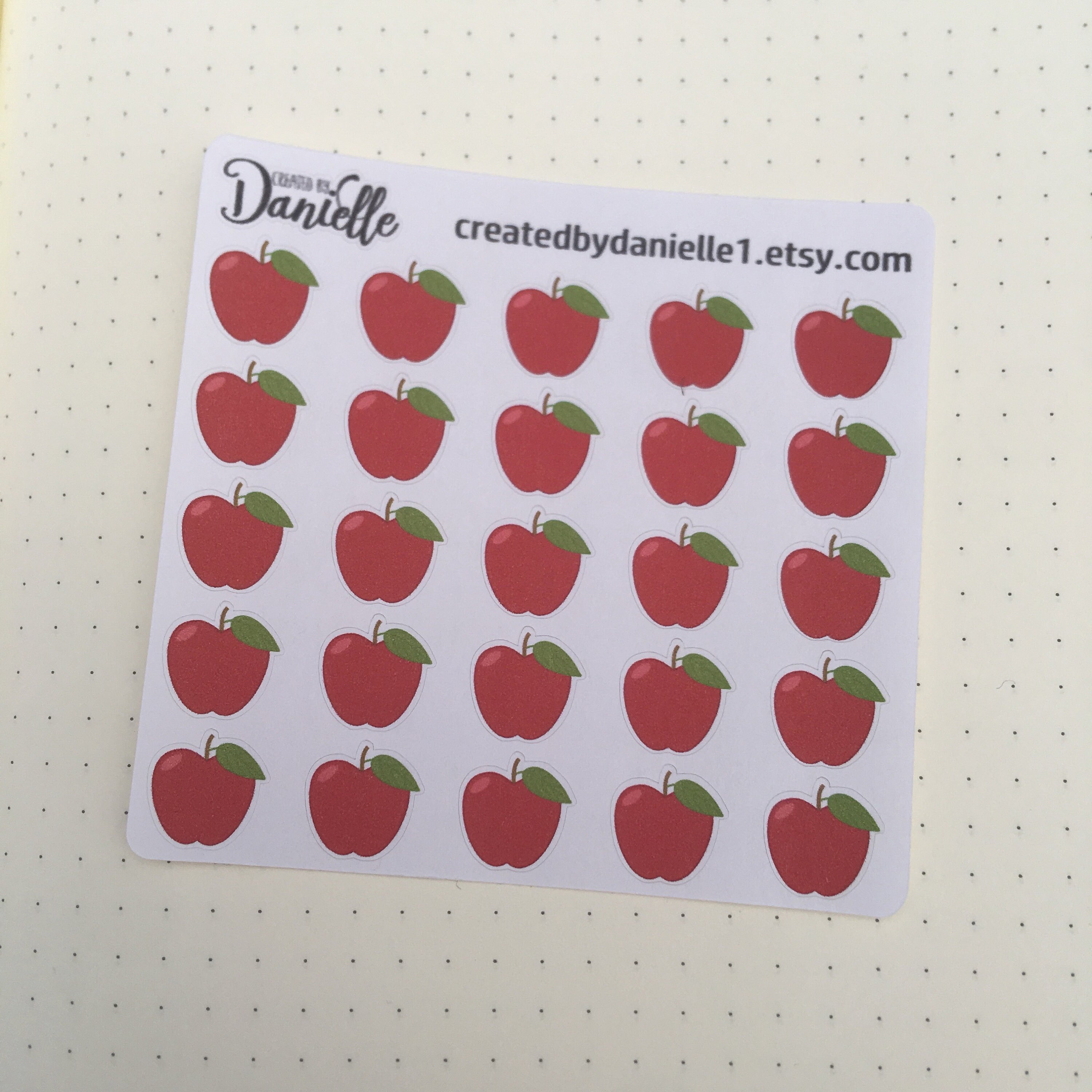 Apple Stickers Apple Picking Stickers Fruit Stickers Etsy