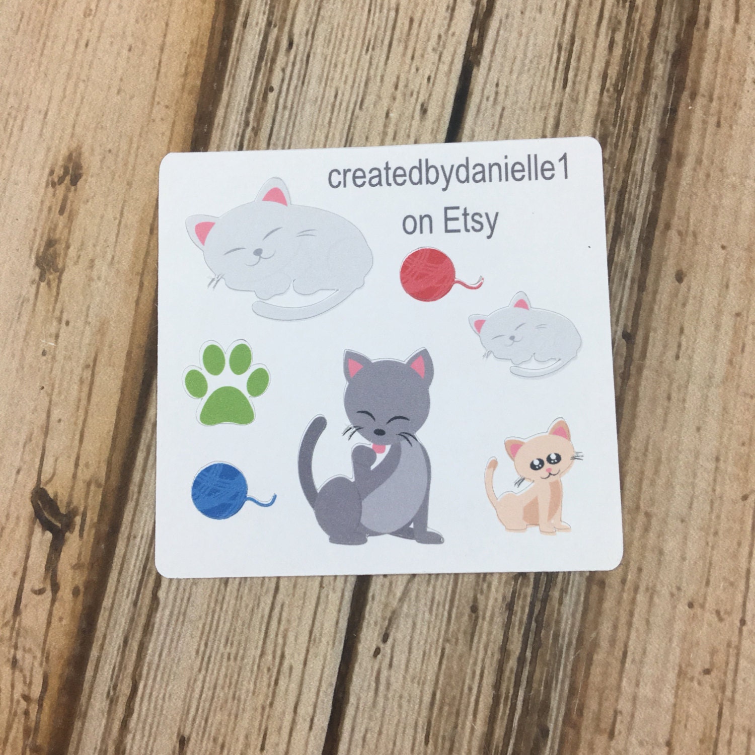 Kitty Cat Sampler Planner Stickers, Pet Stickers, Cat Stickers, Anima…