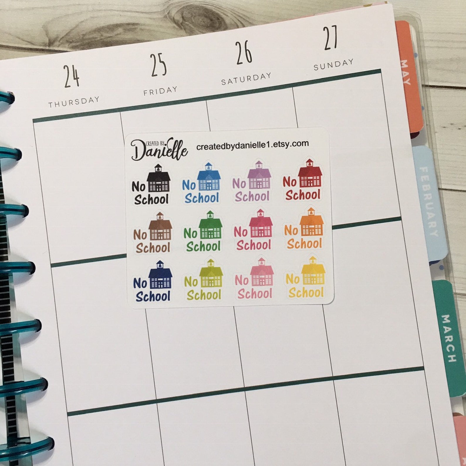 No School Planner Stickers Teacher Planner Stickers Planner | Etsy
