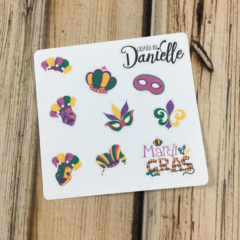 mardi gras stickers on sale