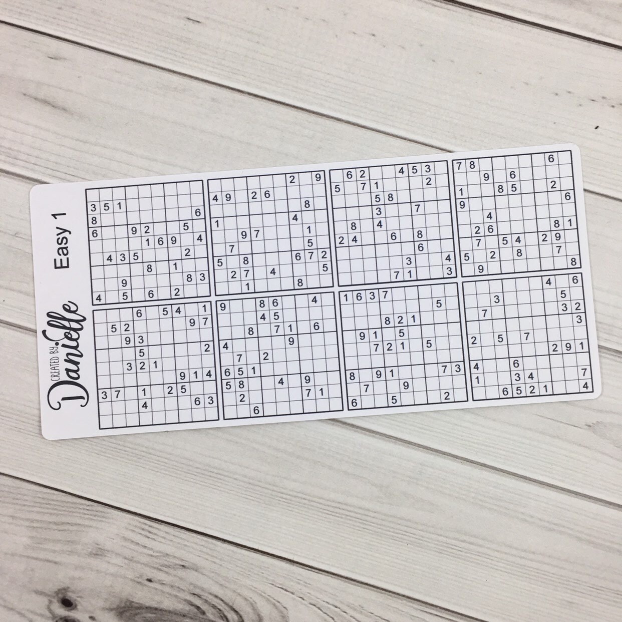 Sudoku Puzzle Planner Stickers, Game Activity Stickers for Planner, s…