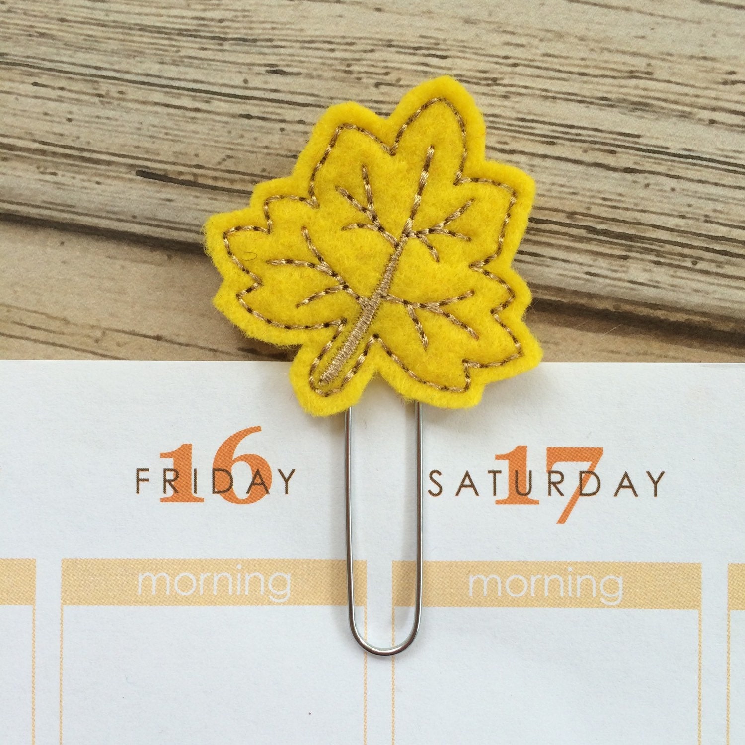 Maple Leaf Planner Bookmarks Felt Paper Clips Bookmark Clip - Etsy