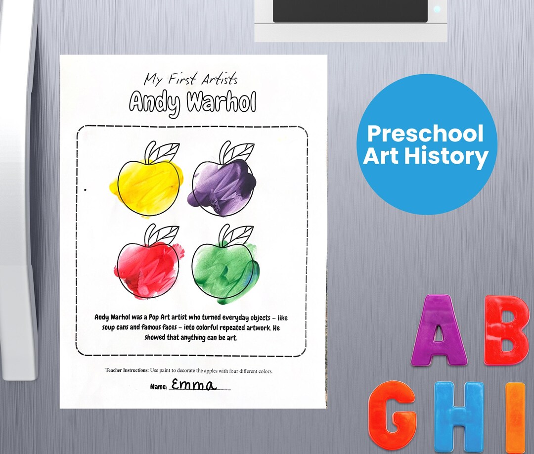 Andy Warhol Preschool Art Printable | Pop Art Activity | Pre-k Lesson ...