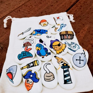 Personalized PIRATE Story Stones- a great learning gift for kids!