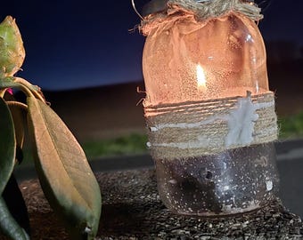 Abandoned Light – Dark Survival Lantern | Handmade Candle Jar | Rustic Post-Apocalyptic Decor