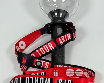 Tour mondiale 2026 – Nuovo porta lightstick a doppia faccia nero e rosso – Tracolla regolabile per concerti, K-Pop e accessori