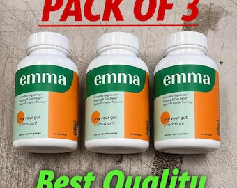 Suplemento Emma para la salud intestinal: apoyo digestivo, energía y metabolismo (paquete de 3)