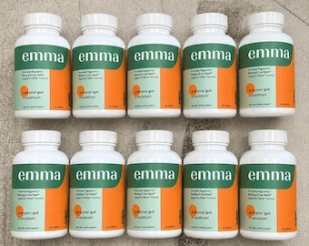 Emma Gut Health Supplement Pack – Digestive, Bloating, Gas Relief (10 Bottles)