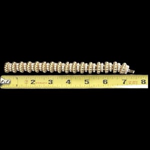JBK Camrose & Kross Gold Gerippt Kristall Halskette Armband Set Jackie Kennedy Bild 9