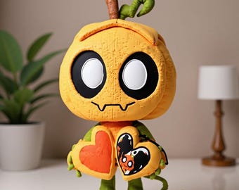 Dandy's World Gourdy Plush Toy | Cute Pumpkin Stuffed Doll | Kawaii Halloween Christmas Gift for Kids