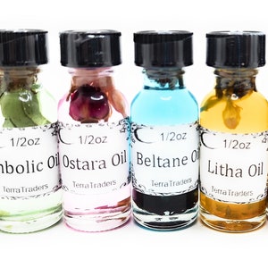 Wiccan Sabbats Ritual Anointing Oils Complete kit Wicca Witchcraft Magick Gift Set