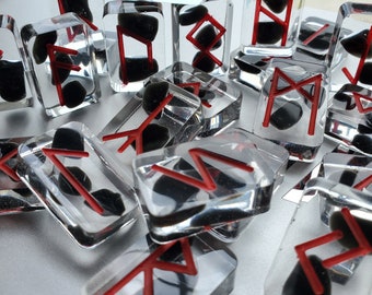 Resin Runes with Black Obsidian Embeds