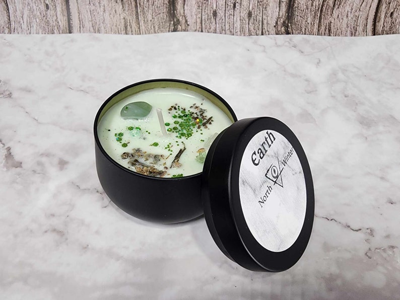 Elemental Shell Candle Elemental Candles Set | Earth | Air | Fire | Water | Spirit - Etsy