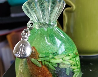 Resin Money Drawing Mojo Bag Hoodoo Witchcraft Wicca Pagan