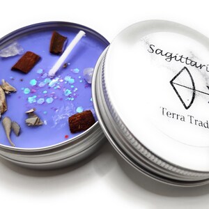 Sagittarius Zodiac Charged Candle