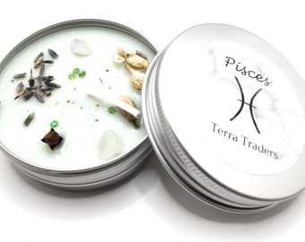 Pisces Zodiac Charged Candle