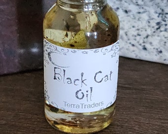 Black Cat Oil, Protection, Prosperity, Luck, Hoodoo, Conjure, Intention