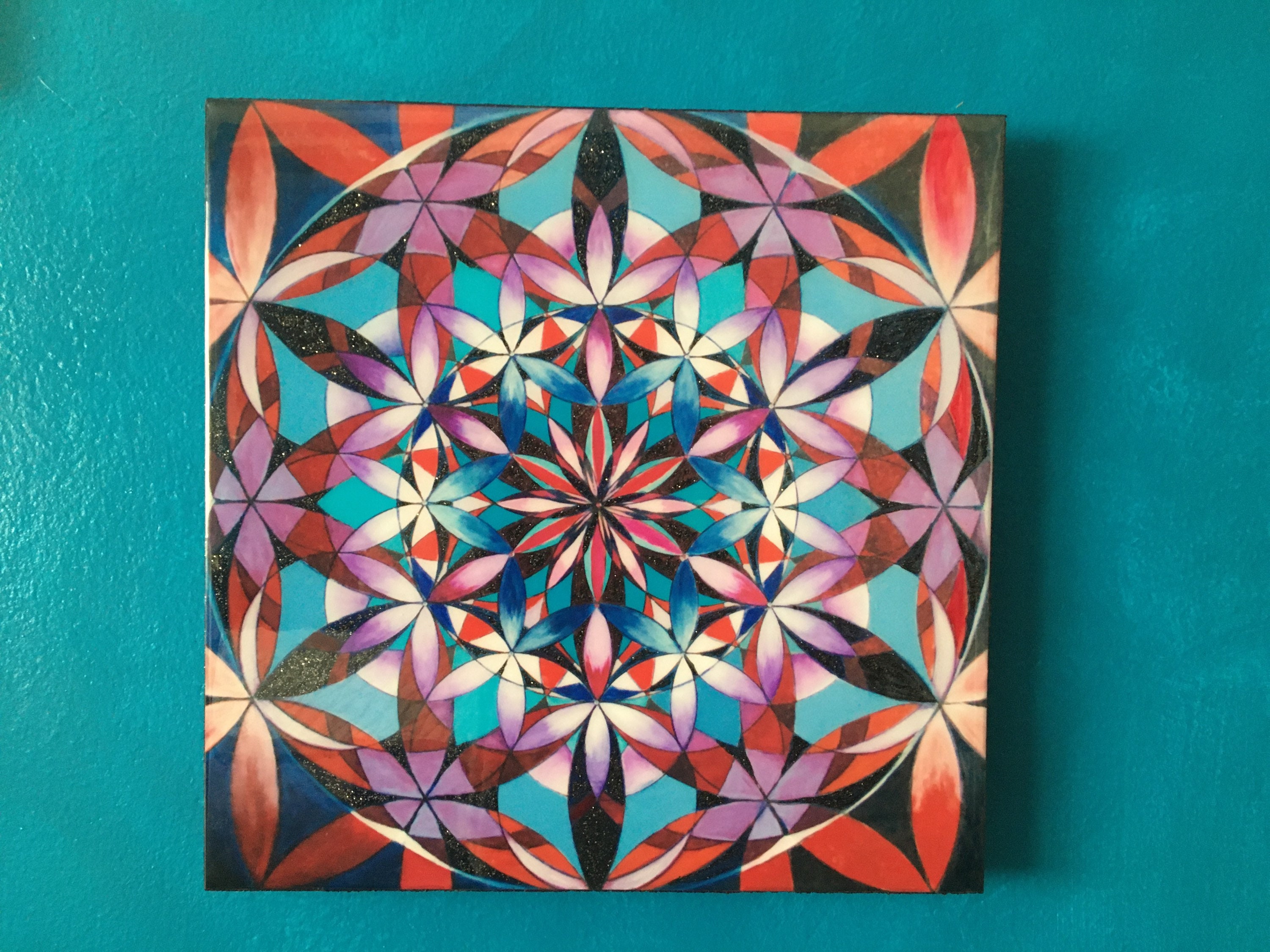 Original Art Resin on Wood Hand Painted Wall Hanging of Etsy