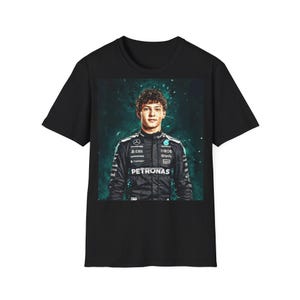 Young Racing Driver Portrait T-Shirt | Mercedes Petronas Motorsport Tee image 1