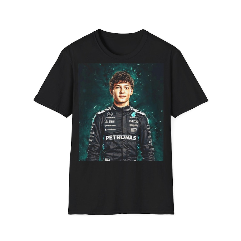 Young Racing Driver Portrait T-Shirt | Mercedes Petronas Motorsport Tee image 1