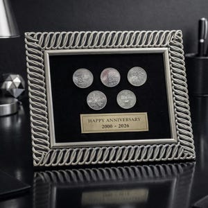 26th Anniversary Framed State Quarters Collection – 2000-2026 Milestone Gift