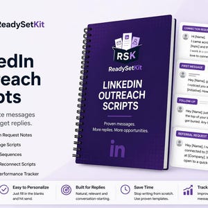 LinkedIn Outreach Scripts | 40 Copy-Paste Messages | Connection Requests + DMs + Follow-Ups | Sales Template | Instant Download