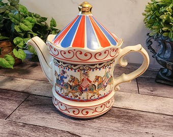 Zabytkowy czajnik Sadler Edwardian Entertainment Carousel
