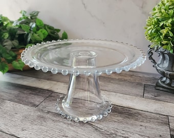 Vintage Imperial Glas Kerzendocht Tortenständer