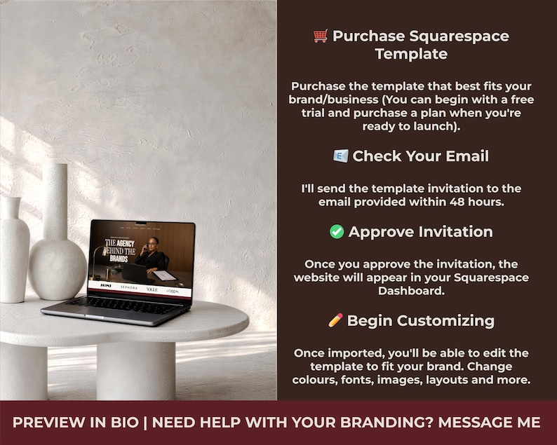 Bold Squarespace Template, Marketing Agencies & Virtual Assistants ...
