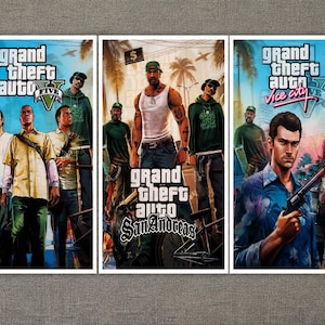 Grand theft auto poster - Etsy 日本