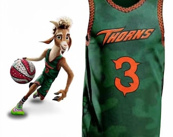 GOAT Movie Basketball Jersey, Cartoon Character Fan Apparel, Unisex Polyester Sportswear