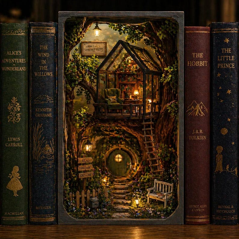 Hobbit Ladder Example 150 Book Nook STL Bundle | Miniature Bookshelf Diorama 3D Print Files ...