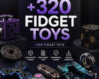 320 Fidget Toys STL Bundle | Articulated Toys Pack | 3D Print Files | Sensory Fidgets Collection | FlexiModels | Printable Toy Bundle