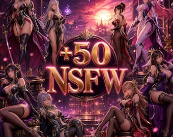 50+ Anime Girl STL Bundle, 3D Printable Female Figures, Fantasy Women Miniatures, Resin Print Models, Instant Download