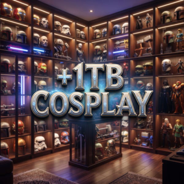 1TB Cosplay STL-paket – Masker, rustningar, svärd, hjälmar och rekvisita STL-filer för 3D-utskrift | Mega Cosplay-paket direkt nedladdning