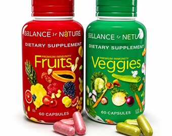 2 Pack, 90 Fruits and 90 Veggies Whole Food Supplement with Superfood Sealed