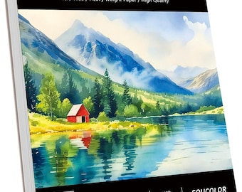 Watercolor Paper Pad 9x12 140lb 300gsm 40 Sheets Cold Pressed Sketchbook for Artists