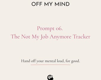 Mental Load Tracker voor moeders | Maandelijkse delegatie resetten | AI-promptgids | Hulp bij burn-out bij moeder | Digitale download (PROMPT 06)