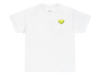 Tennishjärta Graphic Tee: Roliga tennisspelarekläder