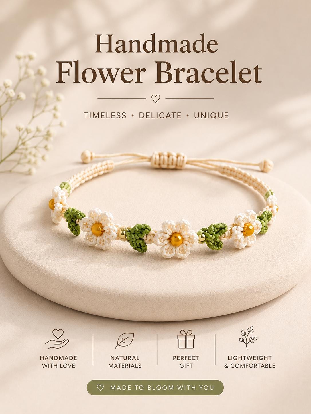 Flower bracelet - Etsy 日本