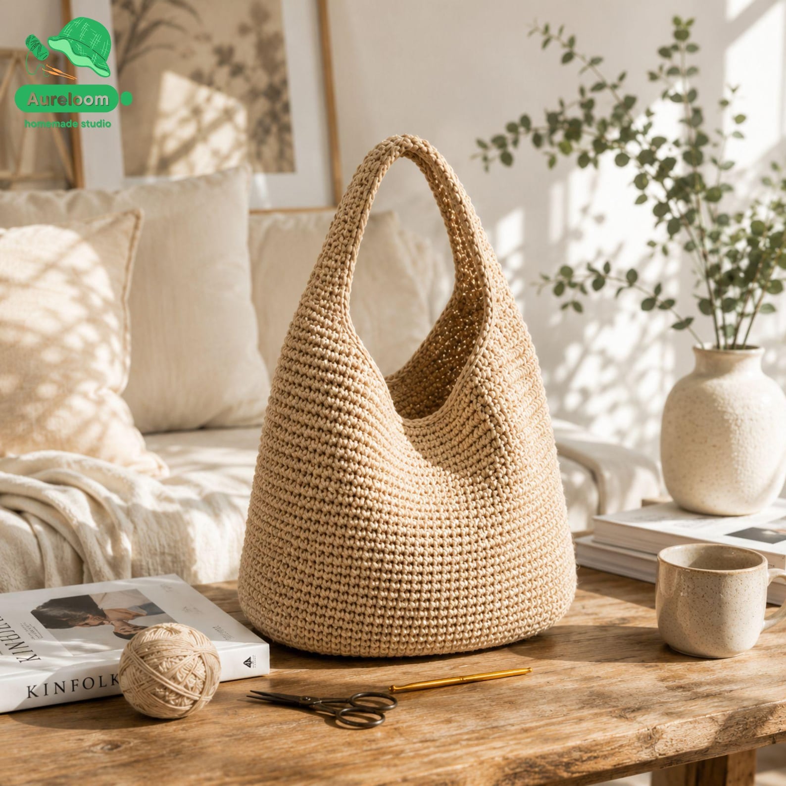 Crochet Hobo Bag Pattern PDF, Slouchy Tote, Beginner Tutorial, Easy ...