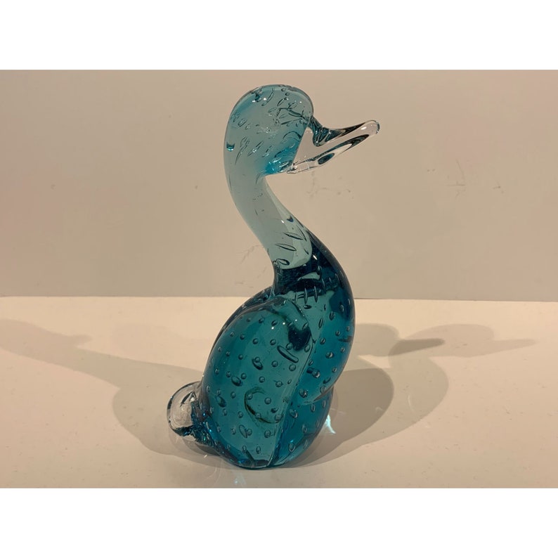 Murano Blue Art Glass Bullicante Controlled Bubbles Duck Goose Etsy Murano Blue Art Glass Bullicante Controlled Bubbles Duck Goose Etsy