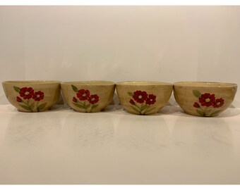 Details about / Ambiance Collections FLEUR ROUGE by Nanette Vacher SINGLE Red Poppy Salad Plate