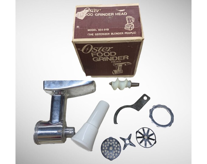 Vintage Oster Food Grinder Metal Head Attachment Model 954 Complete in Original Box Etsy