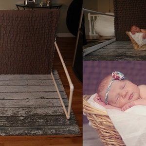 Newborn Photography Starter Kit: Includes Backdrop Stand and Baby Beanbag Great for On-location Photographers or Simple Studio Set-Ups image 3