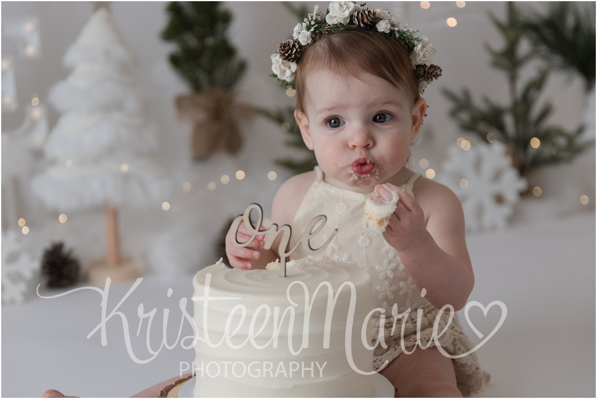 Winter Onederland Cake Smash Digital Backdrop: Boho First Birthday ...