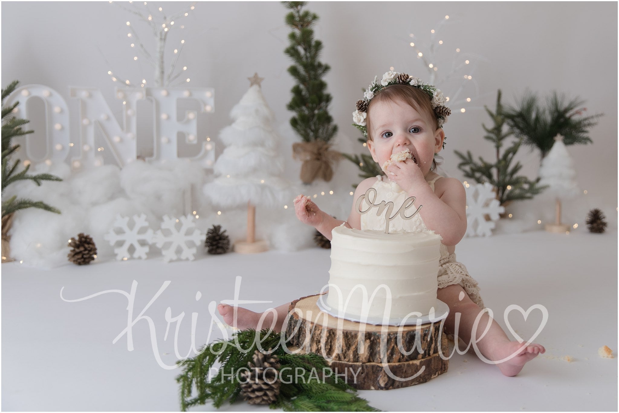 Winter Onederland Cake Smash Digital Backdrop: Boho First Birthday ...